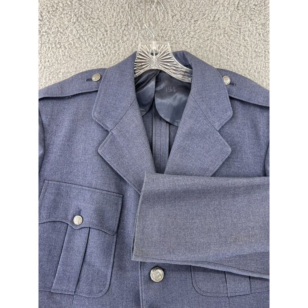 US Air Force Dress Blue Service Jacket Coat Military 41 PL Shade Blue 84 VINTAGE